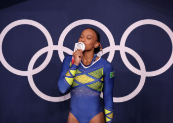 Rebeca Andrade fez história com o Brasil nas Olimpíadas de Tóquio (Crédito: GettyImages)