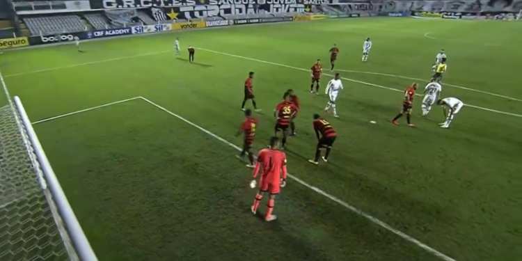 Santos e Sport duelaram no Brasileirão (Crédito: Transmissão Premiere - 30/06/2021)