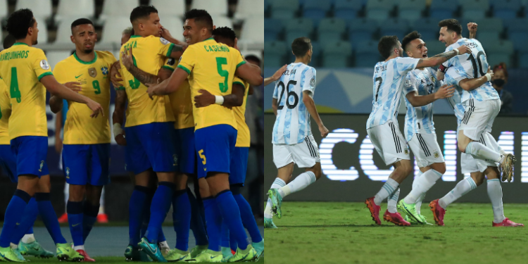 Com Messi e Neymar, Argentina e Brasil se enfrentam nas Eliminatórias (Crédito: GettyImages)