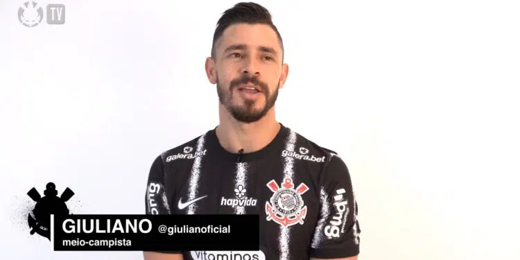 Corinthians: Giuliano é registrado no BID e fica livre para estreia (Crédito: Transmissão/ Corinthians TV)