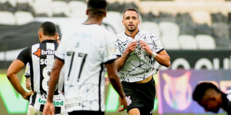 Renato Augusto comemorando seu primeiro gol com a camisa do Corinthians desde seu retorno, diante do Ceará (Crédito: Rodrigo Coca/Agência Corinthians/Fotos Públicas)