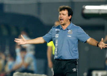 Fernando Diniz não vive bom momento no Santos (Crédito: GettyImages)