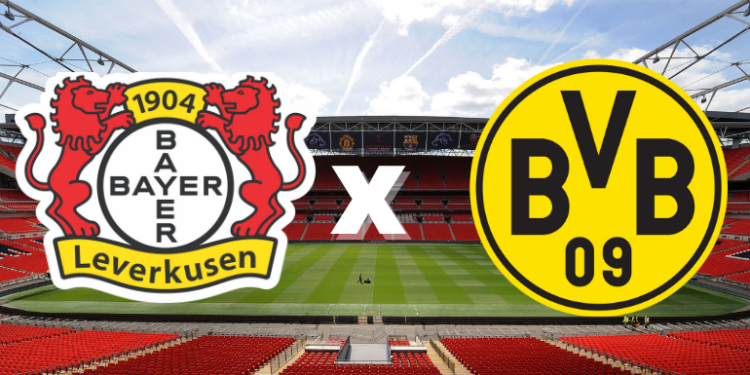 Emblemas de Bayer Leverkusen e Borussia Dortmund (Crédito: Getty Images / Divulgação)