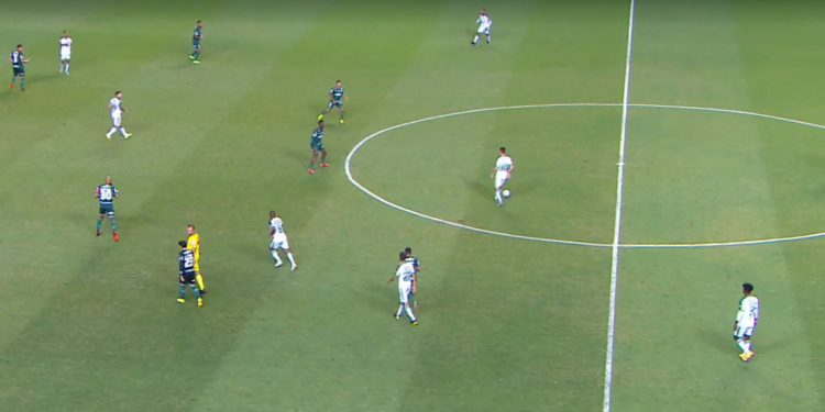 Com gol de pênalti no fim, América-MG vence Palmeiras de virada na Brasileirão (Crédito: Transmissão/ Globo)