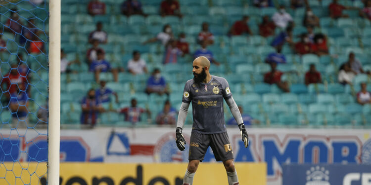 Danilo Fernandes comenta sobre fase no Bahia, após deixar o Internancional (Crédito: Felipe Oliveira/EC Bahia)