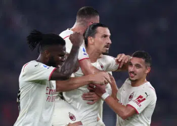 Ibrahimovic deu show no jogo entre Roma e Milan no Campeonato Italiano (Crédito: GettyImages)