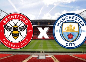 Emblemas de Brentford e Manchester City (Crédito: Getty Images / Divulgação)