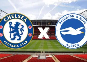 Emblemas de Chelsea e Brighton (Crédito: Getty Images / Divulgação)
