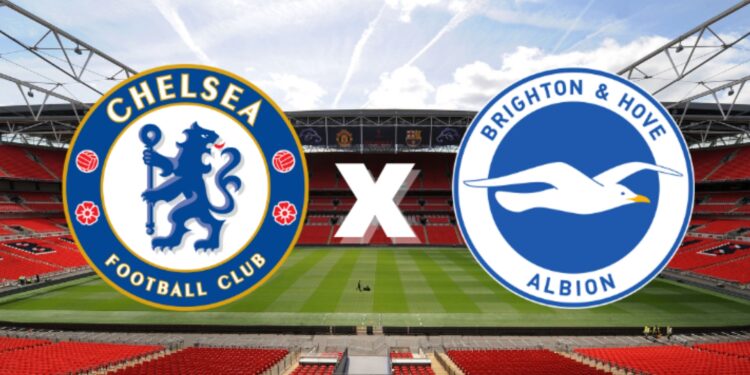 Emblemas de Chelsea e Brighton (Crédito: Getty Images / Divulgação)