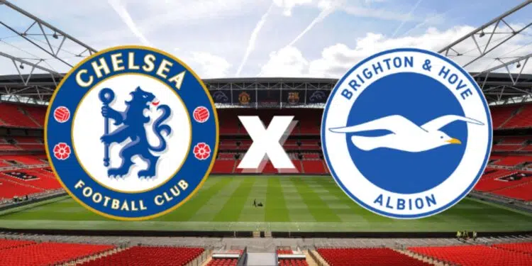 Emblemas de Chelsea e Brighton (Crédito: Getty Images / Divulgação)