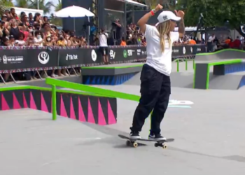 Pâmela Rosa e Rayssa Leal vão à final do street no STU Open Rio (Crédito: Transmissão/ SporTV- 04/12/2021)