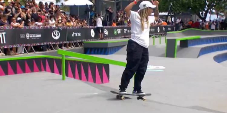 Pâmela Rosa e Rayssa Leal vão à final do street no STU Open Rio (Crédito: Transmissão/ SporTV- 04/12/2021)