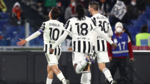 Jogadores da Juventus comemorando o gol (Crédito: GettyImages)