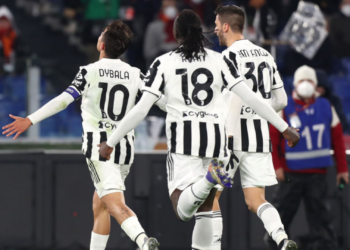 Jogadores da Juventus comemorando o gol (Crédito: GettyImages)