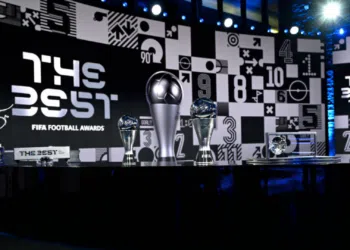 Palco do Prêmio The Best, entregue pela Fifa (Crédito: GettyImages)