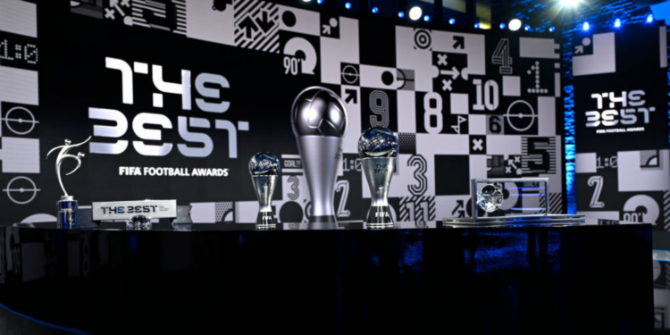 Palco do Prêmio The Best, entregue pela Fifa (Crédito: GettyImages)