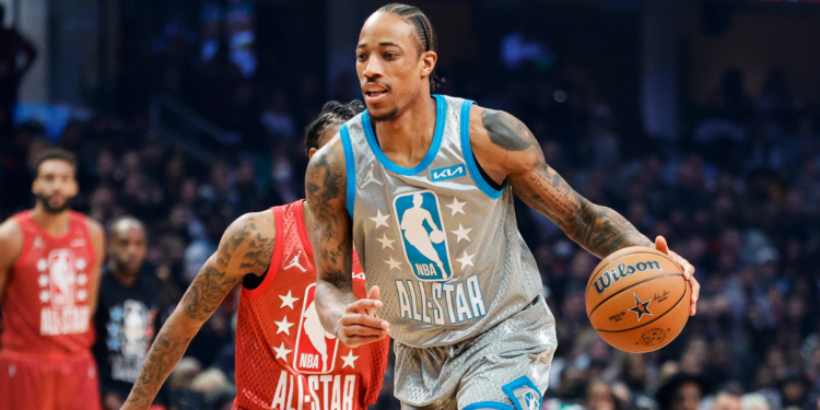 DeMar DeRozan no All-Star Game de 2022 (Crédito: Getty Images)