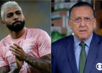 Gabigol foi bastante criticado por Galvão Bueno (Crédito: GettyImages // Transmissão TV Globo)