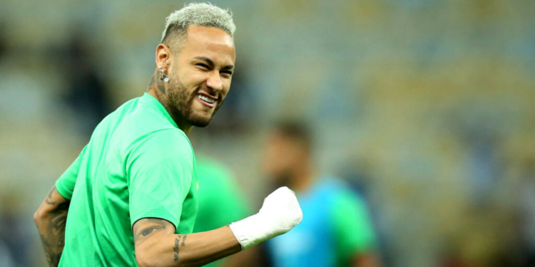 Neymar, jogador que foi para a estreia do filme do Batman (Crédito: GettyImages)