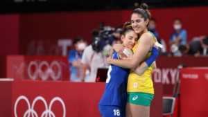 Natália, jogadora da Seleção Brasileira de vôlei (Crédito: GettyImages)