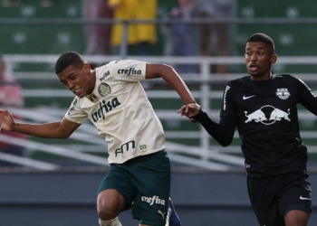 Palmeiras x Bragantino em ação no Campeonato Paulista (Crédito: Cesar Greco / Palmeiras / Flickr)