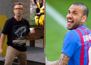 Neto critica fala de Daniel Alves sobre o São Paulo e alfineta lateral (Crédito: Transmissão TV Bandeirantes // Getty Images)