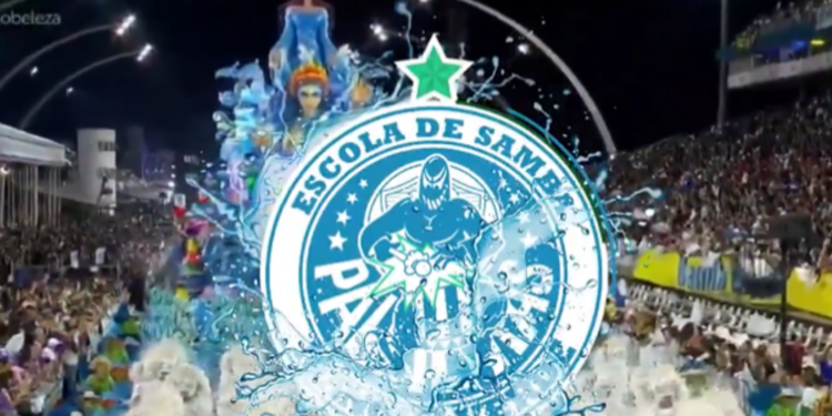 Palmeiras comemora título da Mancha Verde no carnaval (Crédito: Transmissão TV Globo)