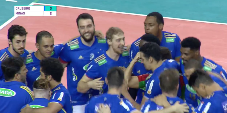 Superliga Masculina tem o Cruzeiro em vantagem na final (Crédito: Transmissão SporTV)