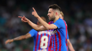 Barcelona comemorando o gol na La Liga (Crédito: GettyImages)