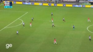 Ceará x Atlético-GO no Brasileirão (Crédito: Reprodução/GE)