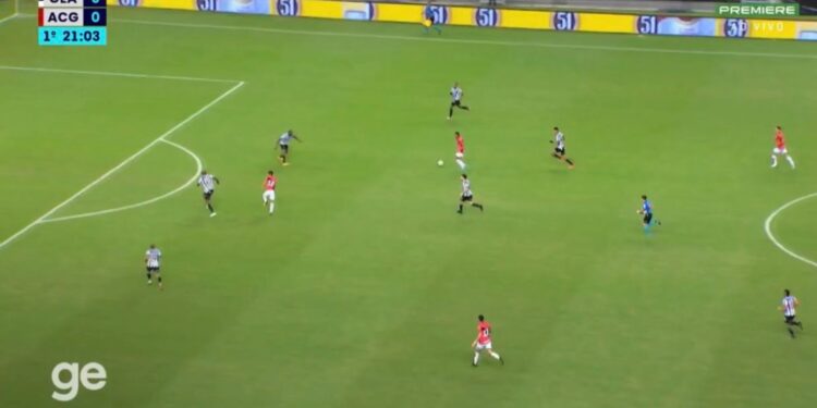 Ceará x Atlético-GO no Brasileirão (Crédito: Reprodução/GE)