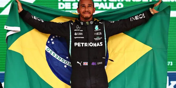 Lewis Hamilton na F1, GP de São Paulo (Crédito: Getty Images)