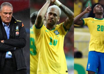 Tite, Neymar e Vinícius Jr querem trazer o hexa para a Seleção Brasileira (Crédito: GettyImages)