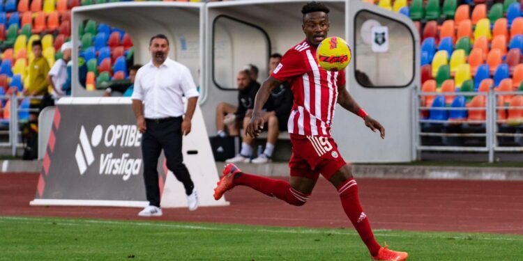 Dodô é um dos artilheiros da Liga da Letônia (Crédito: Divulgação/ Liepaja)