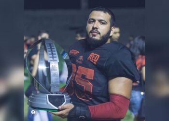 Igor Nery deixa o futebol americano e recebe homenagem do João Pessoa Espectros (Crédito: Crédito: Anderson Silva/João Pessoa Espectros)
