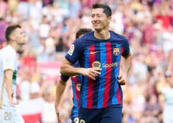 Lewandowski vive uma grande fase no Barcelona e quer conquistar a Bola de Ouro novamente (Crédito: GettyImages)