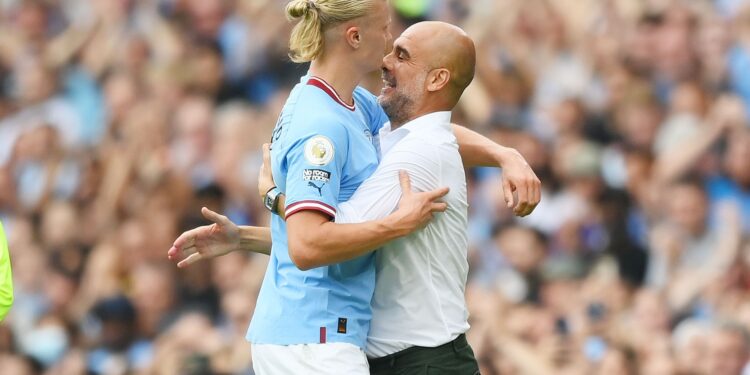 Haaland e Guardiola (Crédito: Getty Images)