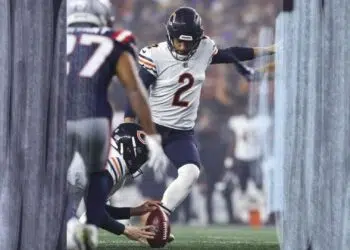 Com grande atuação de Cairo Santos, Chicago Bears supera New England Patriots (Crédito: NFL Brasil/Reprodução)