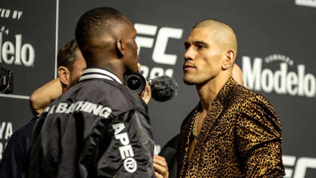 Pesos médios disputam título neste sábado (Crédito: UFC)