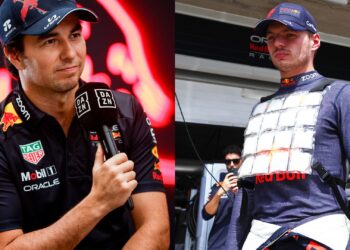 Pérez e Verstappen, da Red Bull Racing, na F1 (Crédito: Getty Images)
