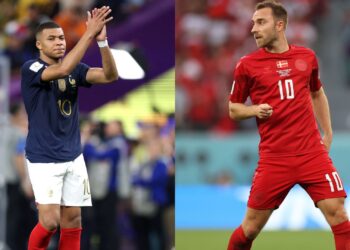 França x Dinamarca na Copa do Mundo 2022 (Crédito: Getty Images)