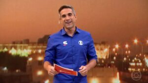 Gustavo Villani alfinetou a Argentina e ganhou as redes sociais ao seu lado (Crédito: Globo)