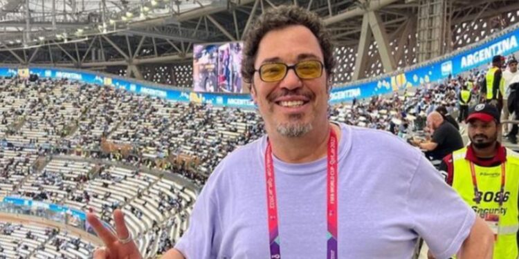 Casagrande acompanhou a final da Copa diretamente do Lusail Stadium (Crédito: Reprodução / Instagram)