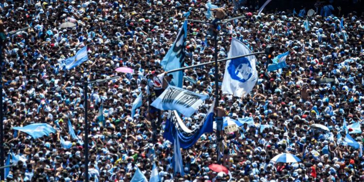 Festa argentina tomou índices impressionantes nesta terça-feira (Crédito: Getty Images)