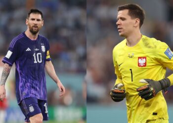 Szczesny e Messi se enfrentaram na Copa do Mundo 2022 em Polônia x Argentina (Crédito: Getty Images)
