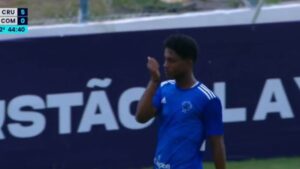 Cruzeiro venceu o Comercial-MS na Copinha (Crédito: Reprodução SporTV)