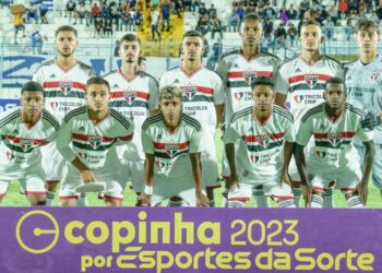 Elenco do São Paulo na Copinha 2023 (Crédito: Fernando Vieira Sá/São Paulo FC/Flickr)