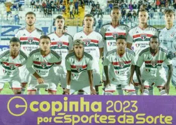 Elenco do São Paulo na Copinha 2023 (Crédito: Fernando Vieira Sá/São Paulo FC/Flickr)