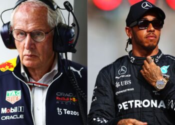 Helmut Marko, da Red Bull, e Lewis Hamilton, da Mercedes, na F1 (Crédito: Getty Images)