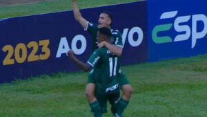 Palmeiras goleia Sampaio Correa e se classifica na Copinha (Crédito: Reprodução / SporTV)